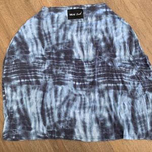 Milk Snob breastfeeding coverup / infant seat cover.  Color Blue Tye dye.